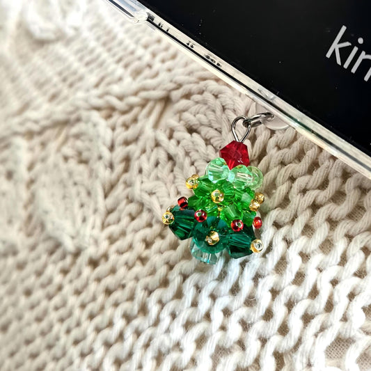 **HOLIDAY SPECIAL**Kindle Accessories | Kindle Charm | Beaded Glass Christmas Tree | Bookish Accessories